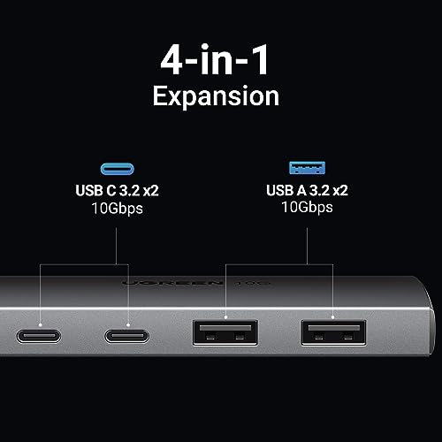 UGREEN USB C Hub for MacBook Pro and Air 10Gbps 4 Port |2 Hub, Ideal for MacBook Users, Office and Home Use, Fast Data T