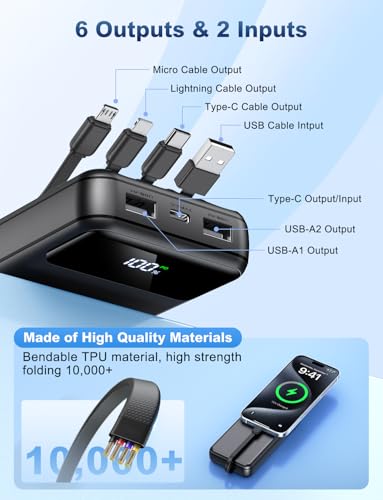 2|5W Fast Charging Power Bank for iPhone Samsung Pixel Android and iPad
| Travel Essential USB-C Portable Phone Charger