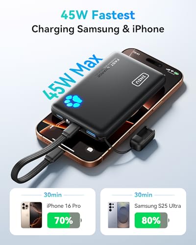 INIU Lightest 10000mAh 45W PD Portable Charger for iPhone 16 15 14 13 Samsung S22 S21 Google iPad
| INIU ClimatePartner