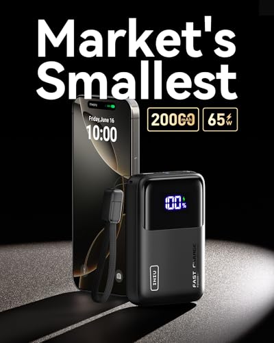 INIU 20000mAh 65W Ultra Compact USB C Laptop Portable Charger for MacBook iPad Tablet Steam Deck iPhone 16 15 14 Pro Sa