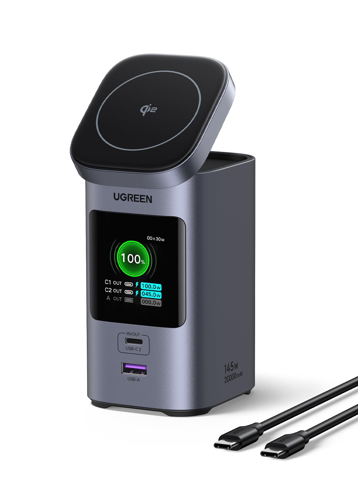 UGREEN Nexode 20000mAh 145W PD |0 Portable Charger for iPhone 16 Series and MacBook